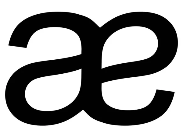 基本上平面标识使用Ae字母 字体艺术应用于公司 企业品牌的标识或首字母缩写 — 图库矢量图片