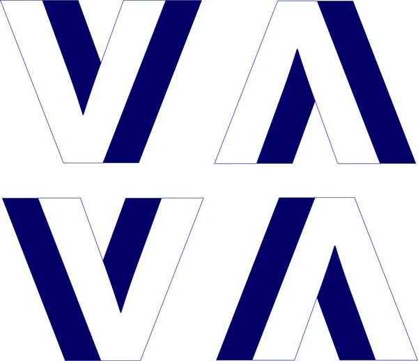 Logotipo Que Refere Letras Design Estilo Para Que Pareça Sólido — Vetor de Stock