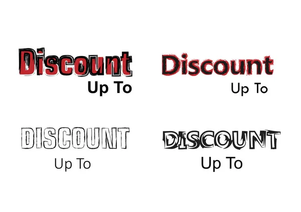 Discount Lettering Choice More Hardcore Simple Themes Distinctive Black Red — Stock Vector