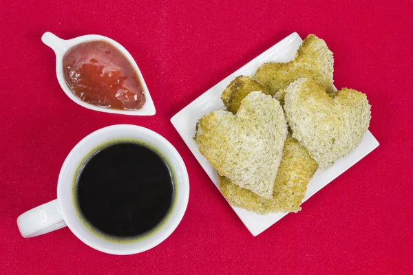 Valentine's breakfast — Stock Photo, Image