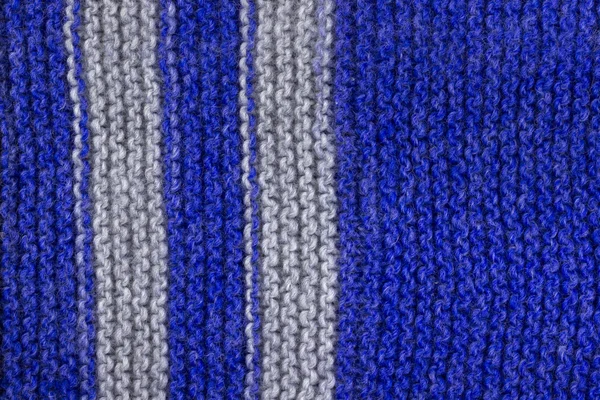 Blue wool knitting — Stock Photo, Image