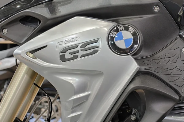 Close up of inscription on motorcycle BMW F 800 GS — Stock Photo, Image