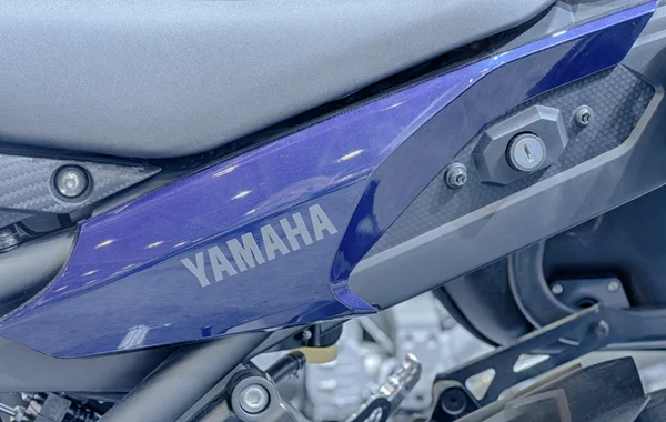 Chiudi uo di iscrizione su moto Yamaha MT 09 — Foto Stock