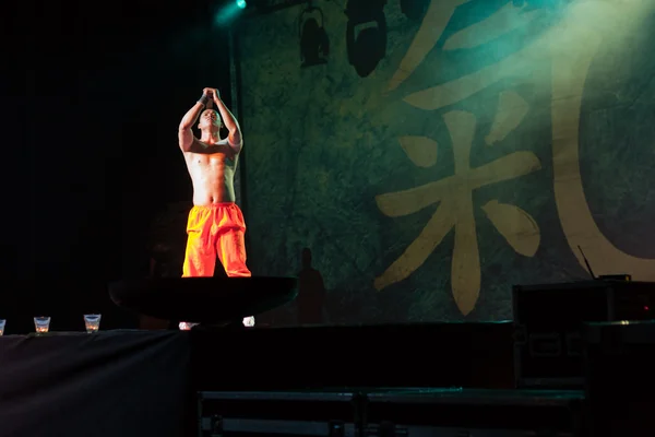A misztikus hatáskört a Shaolin szerzetesek a kínai Térkép — Stock Fotó