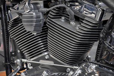 Ayrıntılı hava soğutmalı motor motosiklet. 
