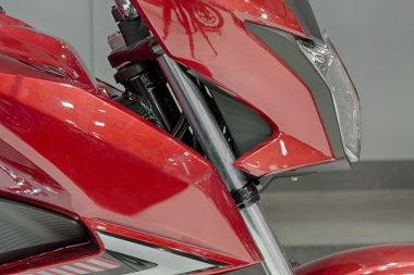 Motosiklet, kapalı fotoğraf yan görünüm. 