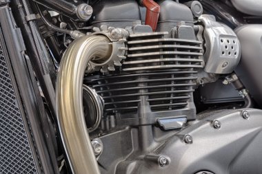 Motosiklet, kapalı fotoğraf motoru kapatın.