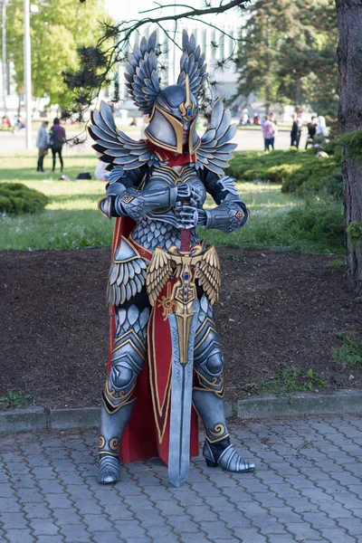 Cosplayer verkleidet als der Charakter Oase Paladin — Stockfoto