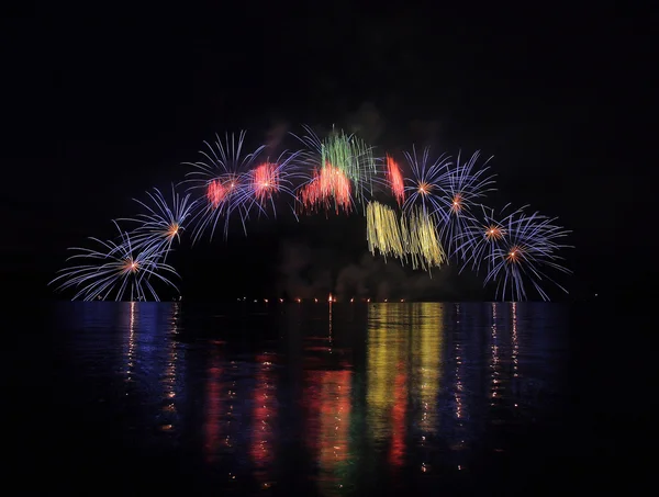 Fireworks - Ignis Brunensis in Czech republic in Brno 18.6.2014 — Stock Photo, Image