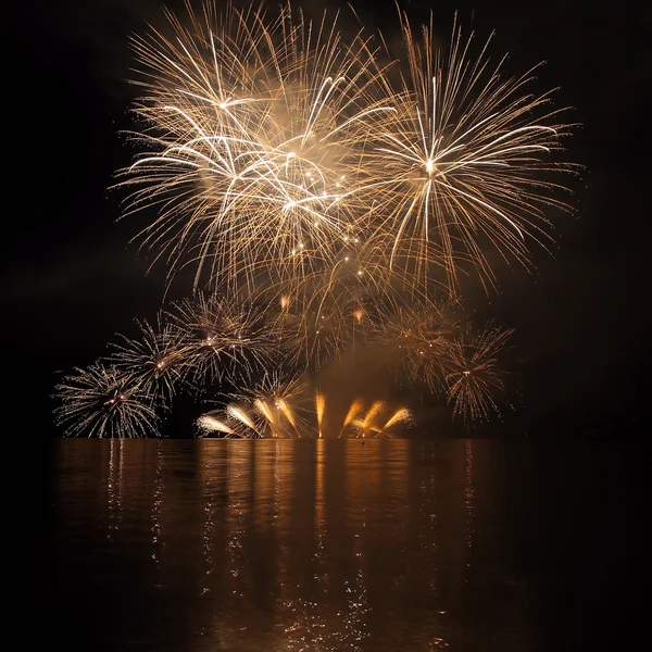 Fireworks - Ignis Brunensis in Czech republic in Brno 18.6.2014 — Stock Photo, Image