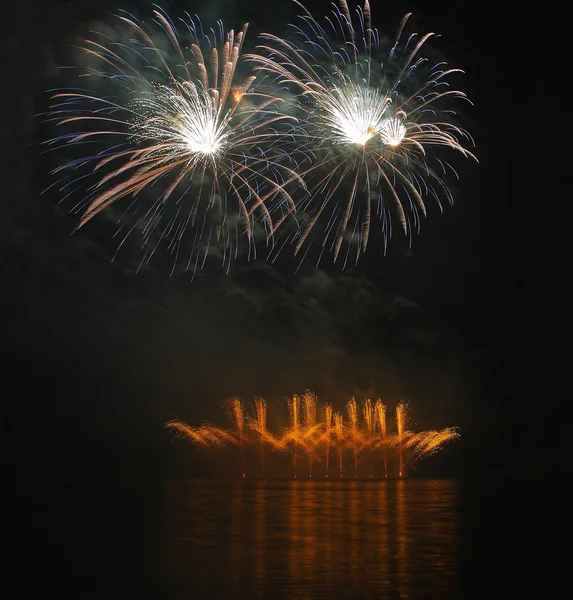 Fireworks - Ignis Brunensis in Czech republic in Brno 11.6.2014 — Stock Photo, Image