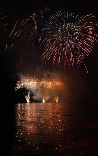 Fireworks - Ignis Brunensis in Czech republic in Brno 11.6.2014 — Stock Photo, Image