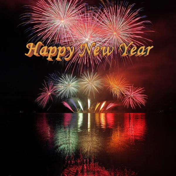 Happy New Year - Fireworks — Stock Photo, Image