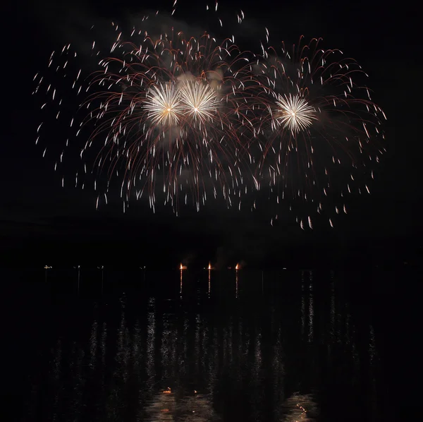 Fireworks - Ignis Brunensis in Czech republic in Brno 18.6.2014 — Stock Photo, Image