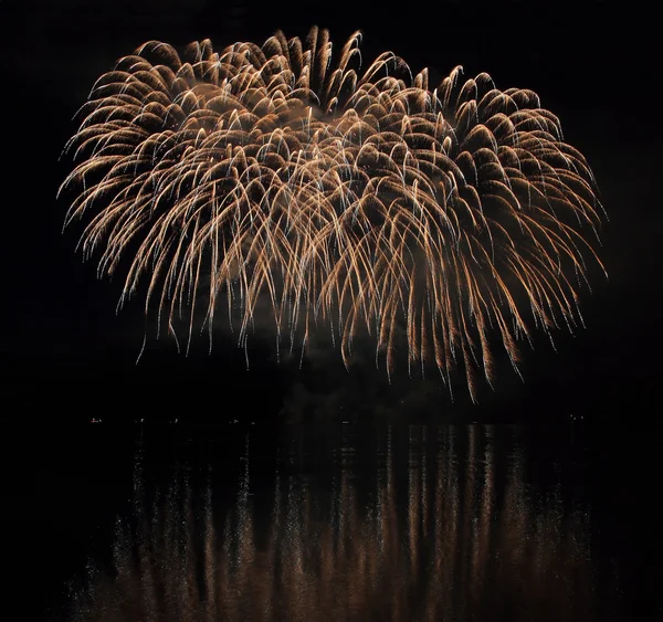 Fireworks - Ignis Brunensis i Tjeckien i Brno 18.6.2014 — Stockfoto