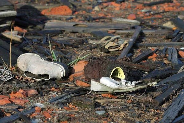 Foto de la fábrica textil de demolición —  Fotos de Stock