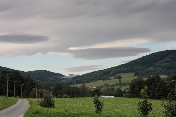 Letní krajina v zamračený den — Stock fotografie