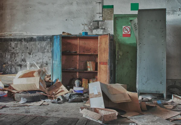 Foto da fábrica têxtil de demolição — Fotografia de Stock