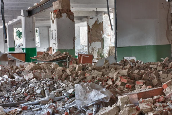 Foto de la fábrica textil de demolición — Foto de Stock
