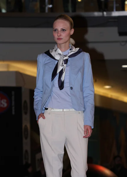 Brno, Czech Republic-March 20,2015: Model lopen op modeshow — Stockfoto