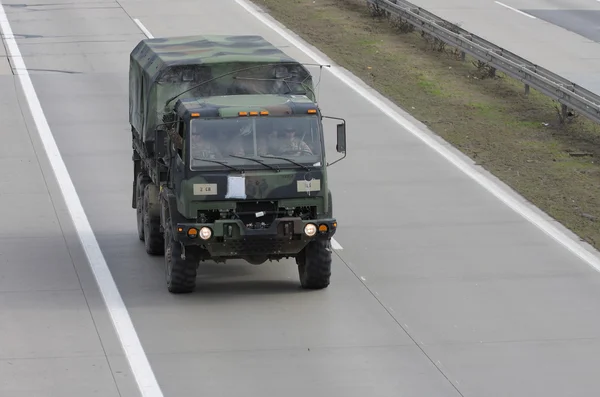 Brno,Czech Republic-March 30,2015:Dragoon Ride - US army convoy — Stock Photo, Image