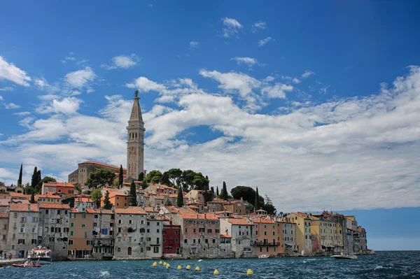 Cidade velha Rovinj na Croácia no dia de verão — Fotografia de Stock