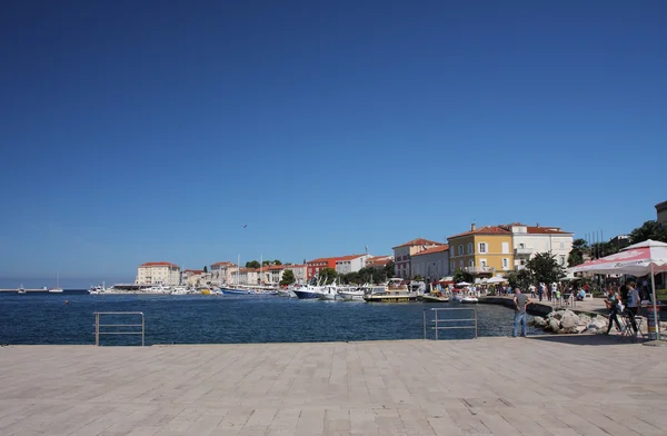 Tourist harbor in Porec  in Croatia in the summer day. — Stock Photo, Image