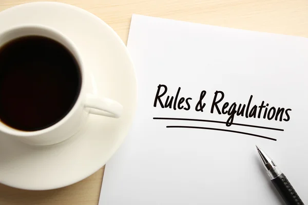 Regeln und Vorschriften — Stockfoto