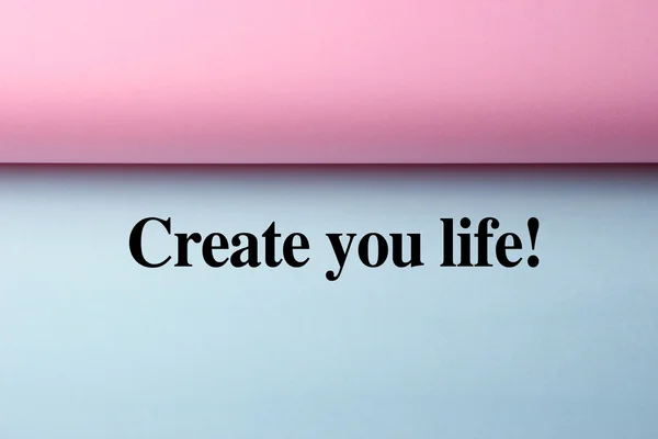 Stwórz swoje życie — Zdjęcie stockowe