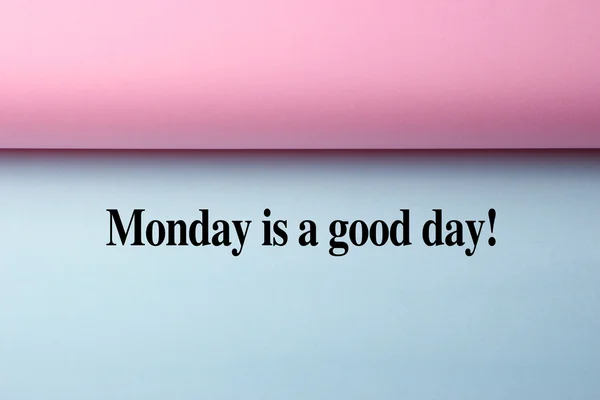 Poniedziałek to dzień dobry — Zdjęcie stockowe