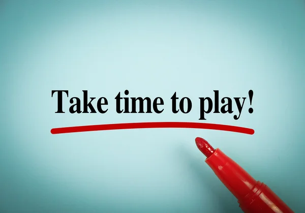 Oynamak için zaman ayırın — Stok fotoğraf