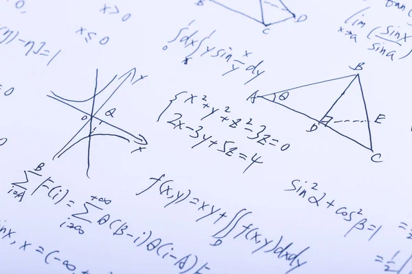 Wzory matematyczne złożonych — Zdjęcie stockowe