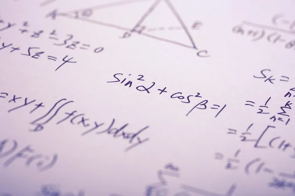 Fórmulas complexas de matemática — Fotografia de Stock