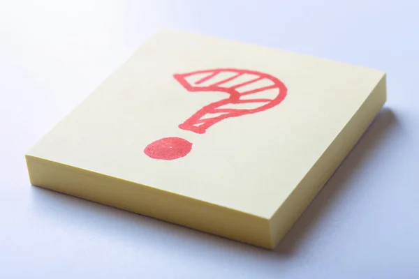 Poznámka Sticky Note otazník — Stock fotografie