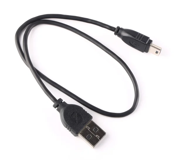 USB-кабель на белом — стоковое фото