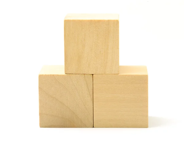 Blocchi di legno su sfondo bianco — Foto Stock