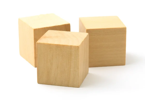 Wooden blocks on white background — Stock Photo, Image