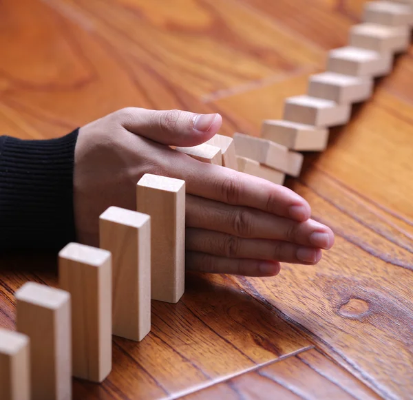 Detener el efecto dominó — Foto de Stock
