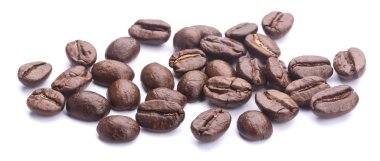 beyaz üzerine kahve çekirdekleri