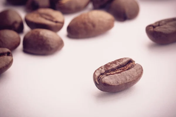 Coffee Beans On White — Stock Photo, Image