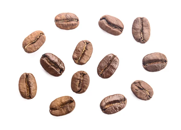 Coffee Beans On White — Stock Photo, Image