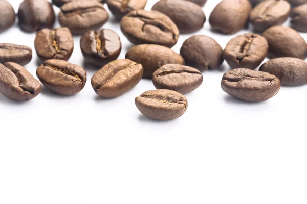 Coffee Beans On White — Stock Photo, Image