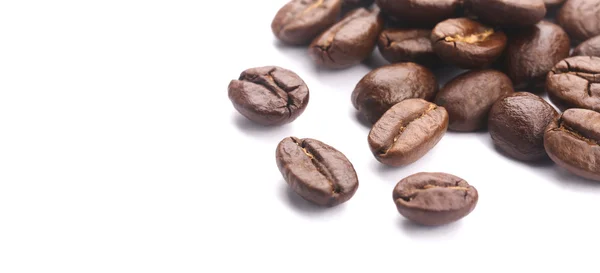 Coffee Beans On White — Stock Photo, Image