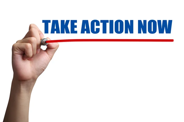 Take Action Now — Stock Photo, Image