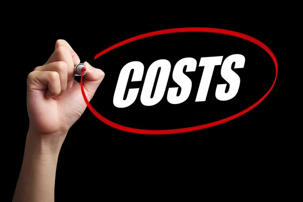 Concepto de palabra de costos —  Fotos de Stock
