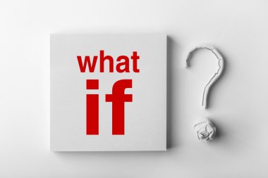 Text What If and Question Mark clipart