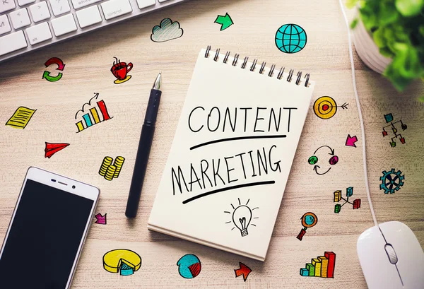 Concetto di Business Content Marketing — Foto Stock