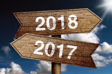 2017 ve 2018 yıl yol işareti