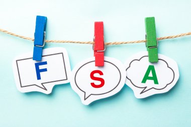 FSA söz balonu kağıt hatta asılı.