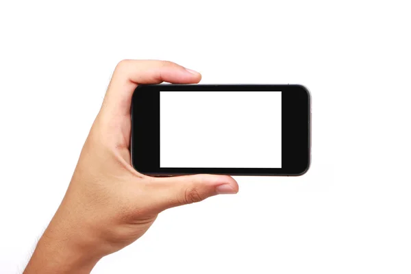 Hand With Blank Smartphone Stock Picture